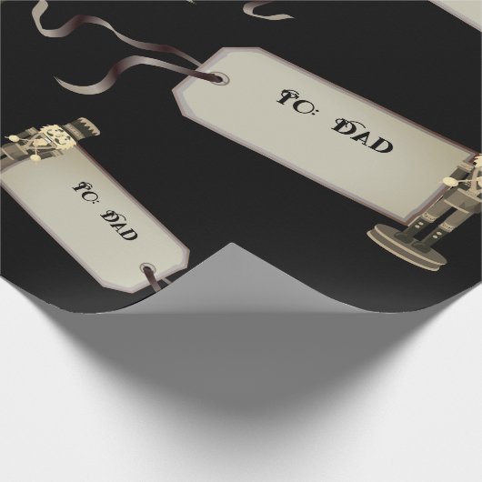 Black Nutcracker to Vater Weihnachtswrackpapier Geschenkpapier (Ecke)