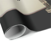 Black Nutcracker to Vater Weihnachtswrackpapier Geschenkpapier (Rolleneckpunkt)