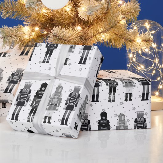 Black Nutcracker Weihnachtswrapping Paper Geschenkpapier (Feiertage)