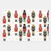 Black Nutcracker Weihnachtswrapping Paper Sheets Geschenkpapier Set (Vorderseite 2)