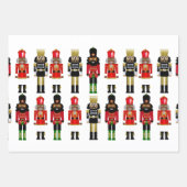 Black Nutcracker Weihnachtswrapping Paper Sheets Geschenkpapier Set (Vorderseite 3)