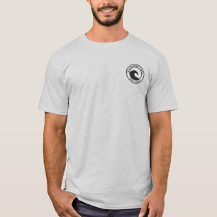 Black Ocean Wave Circle Design Wildwood Wappen T-Shirt