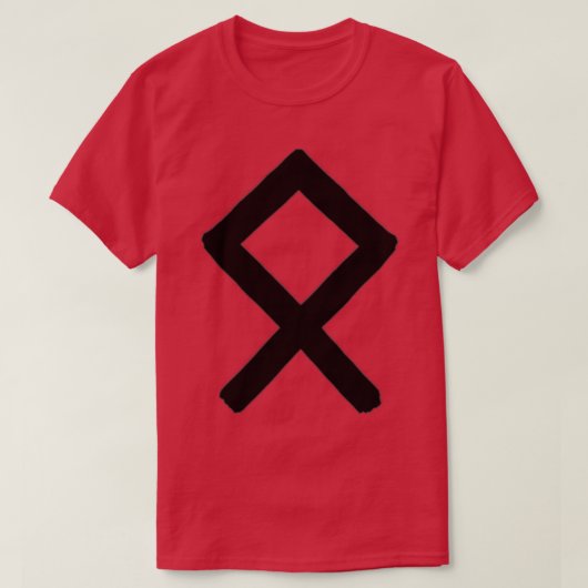 Black Odal Rune Paintbrush T-Shirt (Design vorne)