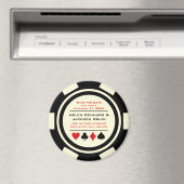 Black Off White Poker Casino Save the Date Magnet (In Situ (Geschirrspüler))