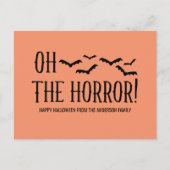 Black Oh, der Horror Halloween Postcard Postkarte (Vorderseite)