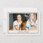 Black Old Money Will You Be My Bridesmaid Card Einladung (Rückseite)