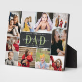 Black & Olive Best Dad Father's Day Foto Collage Fotoplatte (Seite)