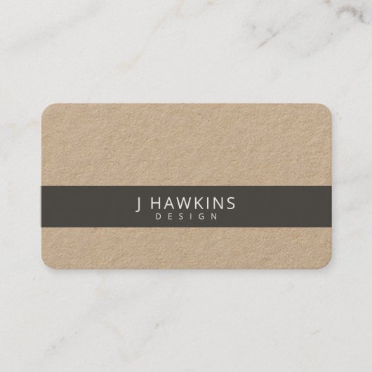 Black Olive ・ Elevate Kraft Paper Minimalistisch Visitenkarte (Vorderseite)