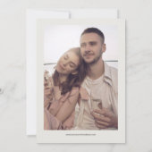 Black Olive ・ Rustikale Wildblume Foto Hochzeit Einladung (Rückseite)