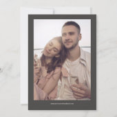 Black Olive ・ Rustikale Wildblume Foto Hochzeit Einladung (Rückseite)