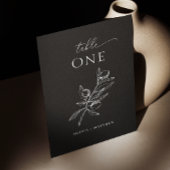 Black Olive Wedding | Elegantes Script italienisch Tischnummer