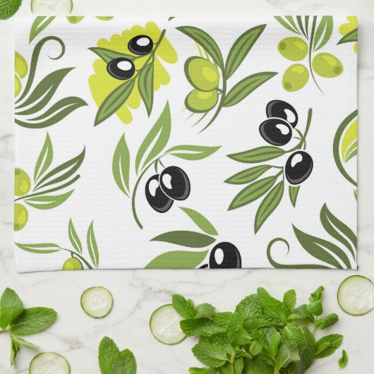 Black Olives Geschirrtuch (Gefaltet)