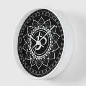 Black Om Mandala Uhr (Winkel)