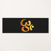Black Om Mantra Yoga Mat Meditation Gold Yogamatte (Vorderseite (Horizontal))