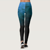 Black Ombré Distressed Texture - Blue Leggings (Rückseite)