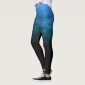 Black Ombré Distressed Texture - Blue Leggings (Links)
