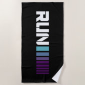 Black Ombré führt aktive Sportarten aus Strandtuch (Vorderseite)