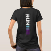 Black Ombré führt aktive Sportarten aus T-Shirt (Rückseite)