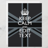 Black on Black Behalt Calm Personalisiert Union Ja (Vorne/Hinten)