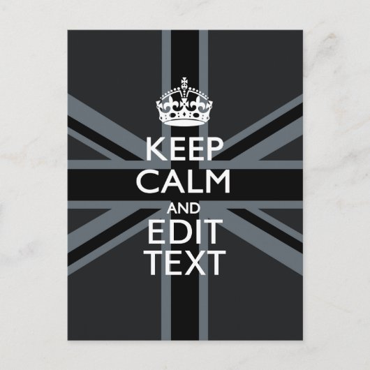 Black on Black Behalt Calm Personalisiert Union Ja Postkarte (Vorderseite)