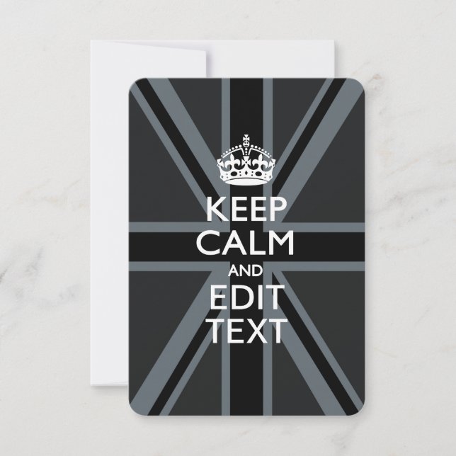 Black on Black Behalt Calm und Ihre Text Union Jac (Vorderseite)