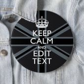 Black on Black Behalt Calm und Ihre Text Union Jac Button (Beispiel)