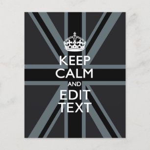 Black on Black Behalt Calm und Ihre Text Union Jac Flyer