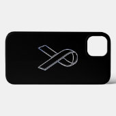 Black on Black Ribbon Awareness Design Case-Mate iPhone Hülle (Rückseite (Horizontal))