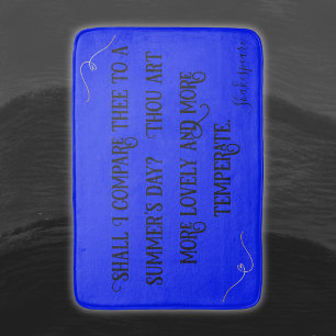 Black on Blue Shakespeare soll ich vergleichen.. Badematte