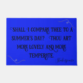 Black on Blue Shakespeare soll ich vergleichen.. | Fußmatte (Vorderseite)