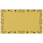 Black on Gold Frohe Weihnachten | Groß Tischdecke (Vorderseite (Horizontal))