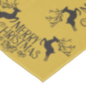 Black on Gold Frohe Weihnachten | Groß Tischdecke (Schrägansicht)