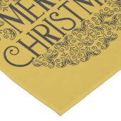 Black on Gold Frohe Weihnachten | Großer Tischläufer (Ecke)