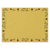 Black on Gold Frohe Weihnachten | Klein Tischdecke (Vorderseite (Horizontal))