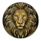 Black on Gold Lion Keramikknauf (Vorderseite)