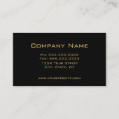 Black on Hammered Gold Business Card Visitenkarte (Rückseite)