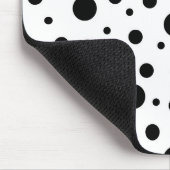 Black on White Polka Dot Pattern Baby Blanket Tasc Mousepad (Ecke)