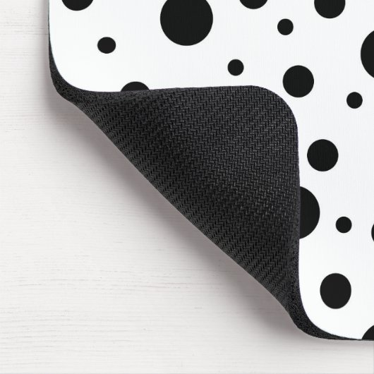 Black on White Polka Dot Pattern Baby Blanket Tasc Mousepad (Ecke)