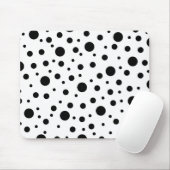 Black on White Polka Dot Pattern Baby Blanket Tasc Mousepad (Mit Mouse)