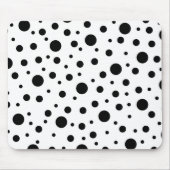 Black on White Polka Dot Pattern Baby Blanket Tasc Mousepad (Vorne)