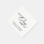 Black One Day Away Napkins zum Probe Dinner Serviette (Ecke)