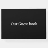 Black One Day Away Probe Dinner Hochzeit Gästebuch (Rückseite)