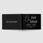 Black One Day Away Probe Dinner Hochzeit Gästebuch (Voll)