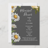 Black onyx Retro Margaret Blume Probe Abendessen Einladung (Vorderseite)