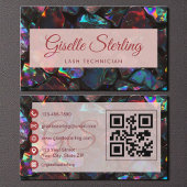Black Opal Gemstone QR-Code des Lash Technikers Visitenkarte