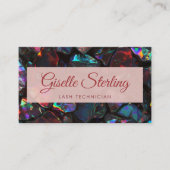 Black Opal Gemstone QR-Code des Lash Technikers Visitenkarte (Vorderseite)