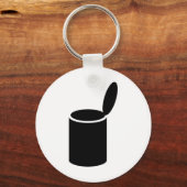 Black Opened Tin Schlüsselanhänger (Vorderseite)