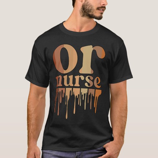 Black Operating Room Nurse African American OR Nur T-Shirt (Vorderseite)