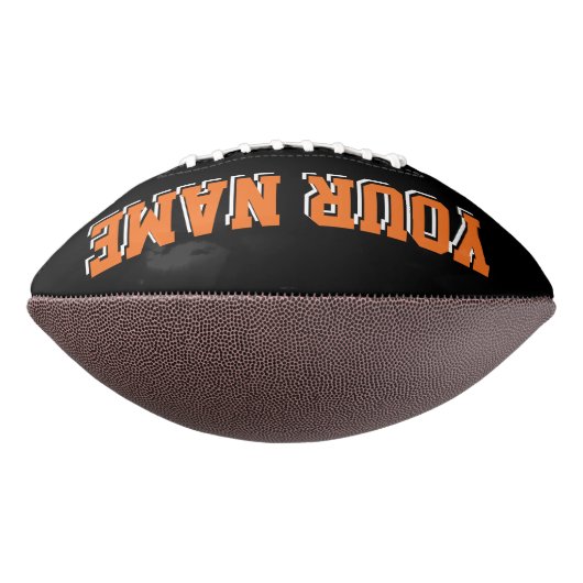 BLACK ORANGE AND WHITE Custom Football (Gedreht 90)