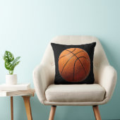 Black Orange Basketball American MoJo Pillow Kissen (Stuhl )